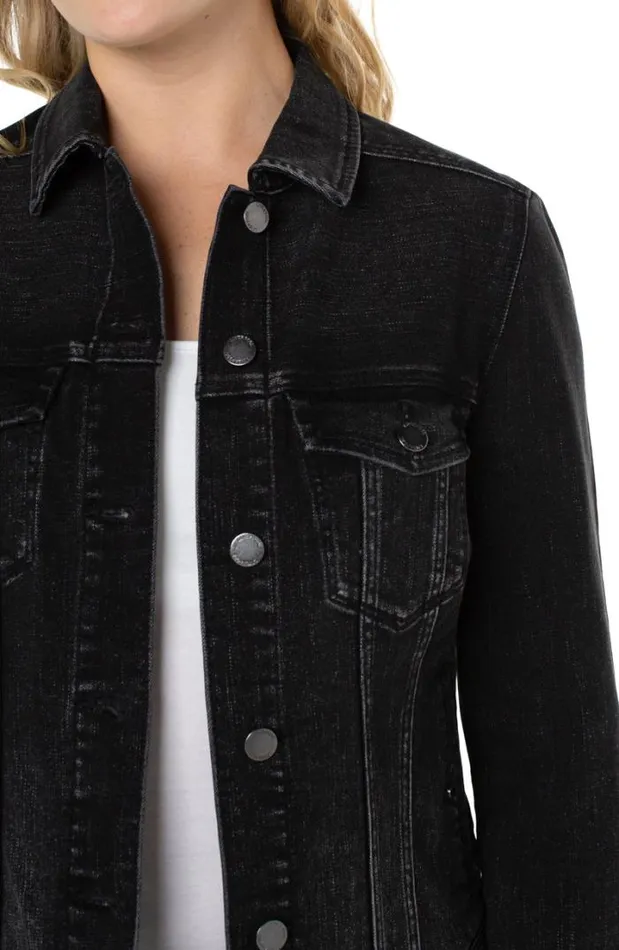 JEAN JACKETS Women Liverpool Los Angeles CLASSIC JEAN JACKET Thistle