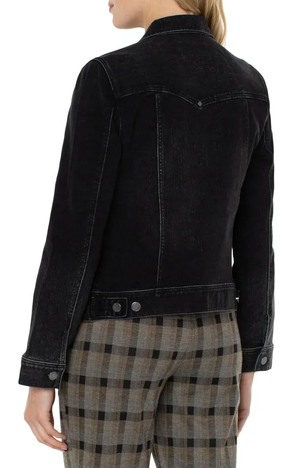 JEAN JACKETS Women Liverpool Los Angeles CLASSIC JEAN JACKET Thistle