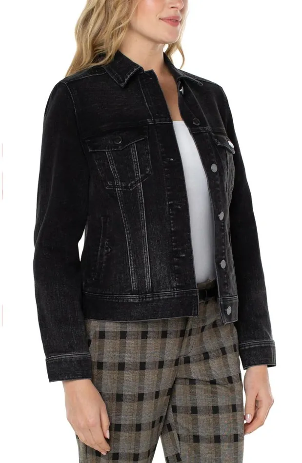 JEAN JACKETS Women Liverpool Los Angeles CLASSIC JEAN JACKET Thistle