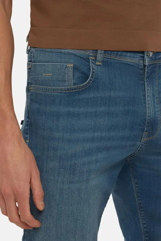 Jeans Men Boggi Milano Medium Blue Stretch Denim Jeans Medium Blue Jeans Men Boggi Milano Medium Blue Stretch Denim Jeans Medium Blue