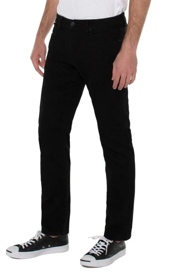 JEANS Men Liverpool Los Angeles KINGSTON MODERN STRAIGHT COMFORT STRETCH ECO Jet Black
