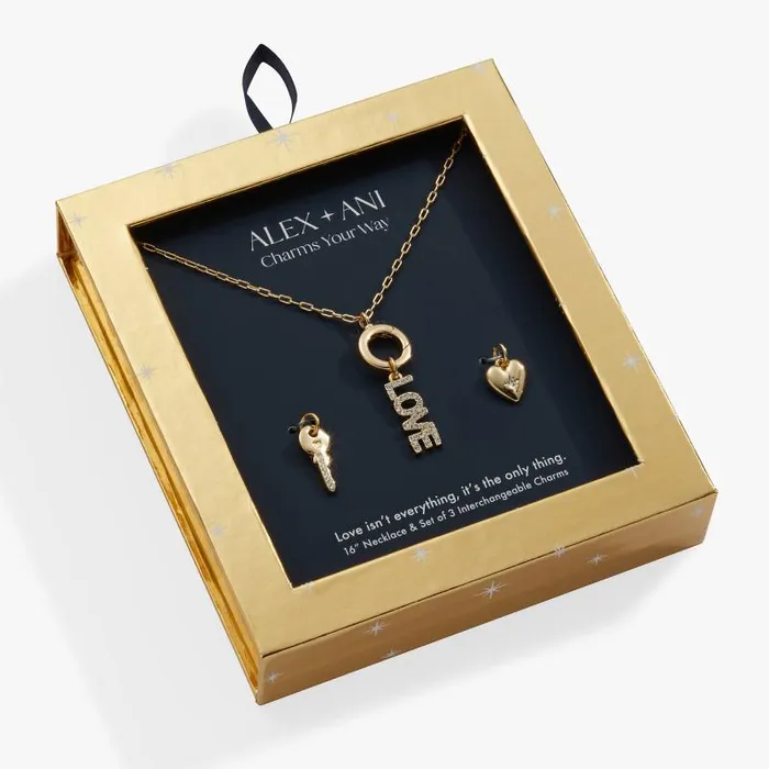 Jewelry Sets Women Alex And Ani Love Mix Match Charm Necklace Gold