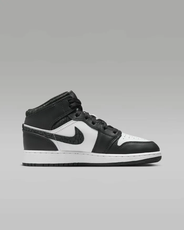 Jordan Kids Nike Air Jordan 1 Mid SE Offnoirwhiteblackblack