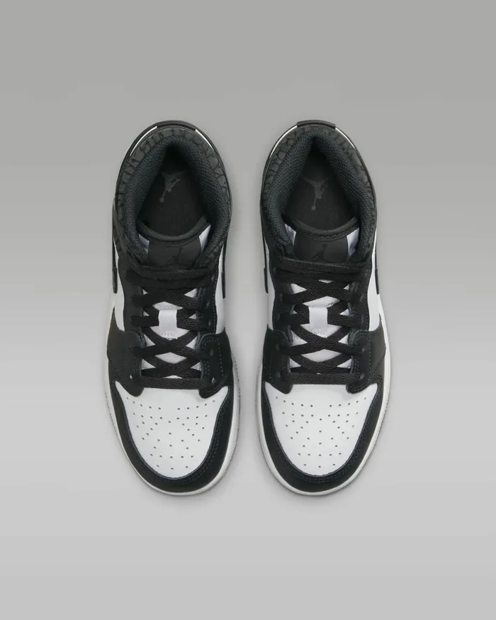 Jordan Kids Nike Air Jordan 1 Mid SE Offnoirwhiteblackblack