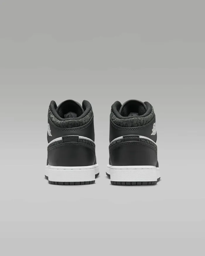 Jordan Kids Nike Air Jordan 1 Mid SE Offnoirwhiteblackblack