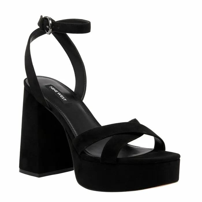 JOYA Black Women Nine West Sandals