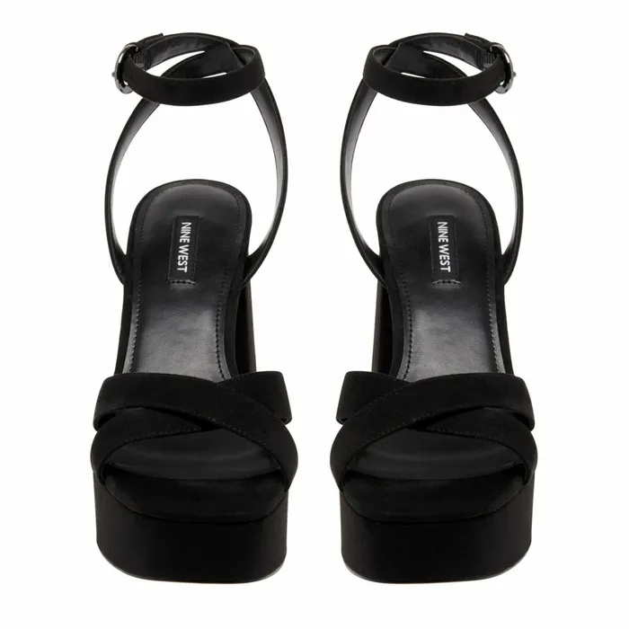 JOYA Black Women Nine West Sandals