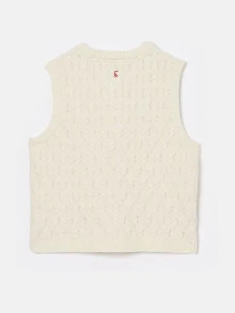Jumpers and Knitwear Girls Joules Cream Knitted Tank