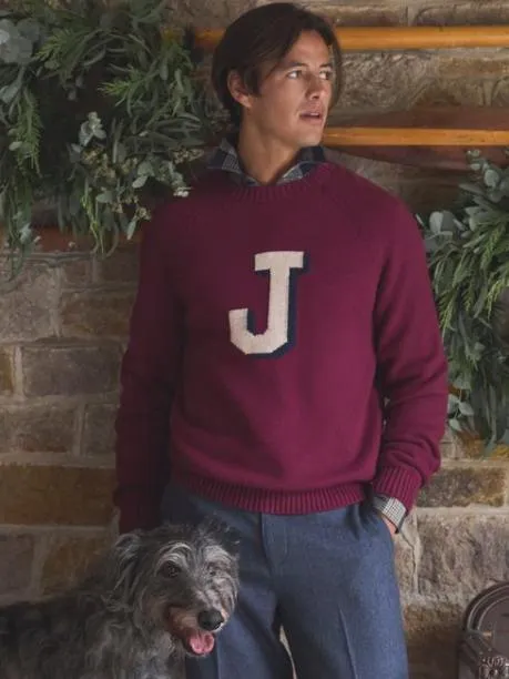 Jumpers and Knitwear Men Joules Burgundy 039J039 Crew Neck Jumper