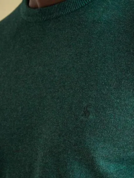 Jumpers and Knitwear Men Joules Dark Green Crew Neck Knitted Jumper