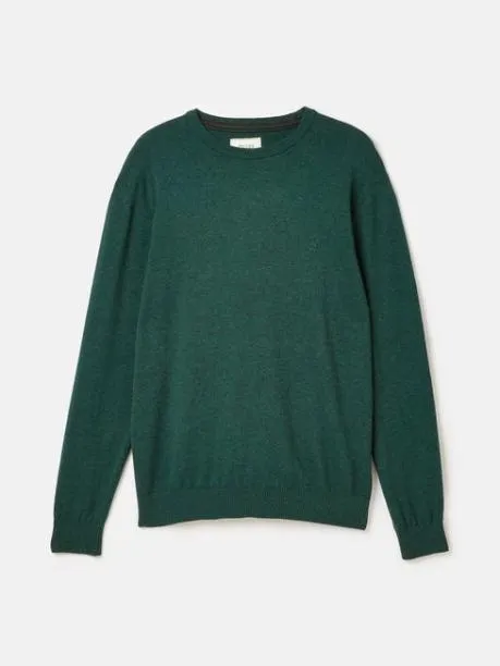 Jumpers and Knitwear Men Joules Dark Green Crew Neck Knitted Jumper