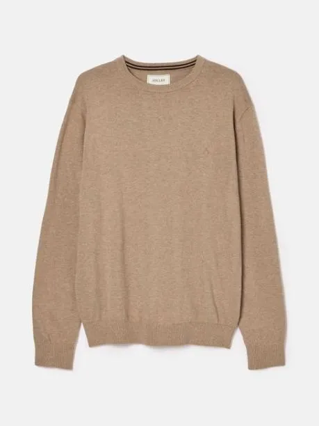 Jumpers and Knitwear Men Joules Light Brown Crew Neck Knitted Jumper