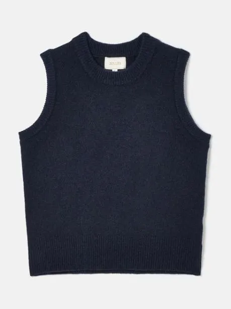 Jumpers and Knitwear Women Joules Navy Regular Fit Knitted Vest