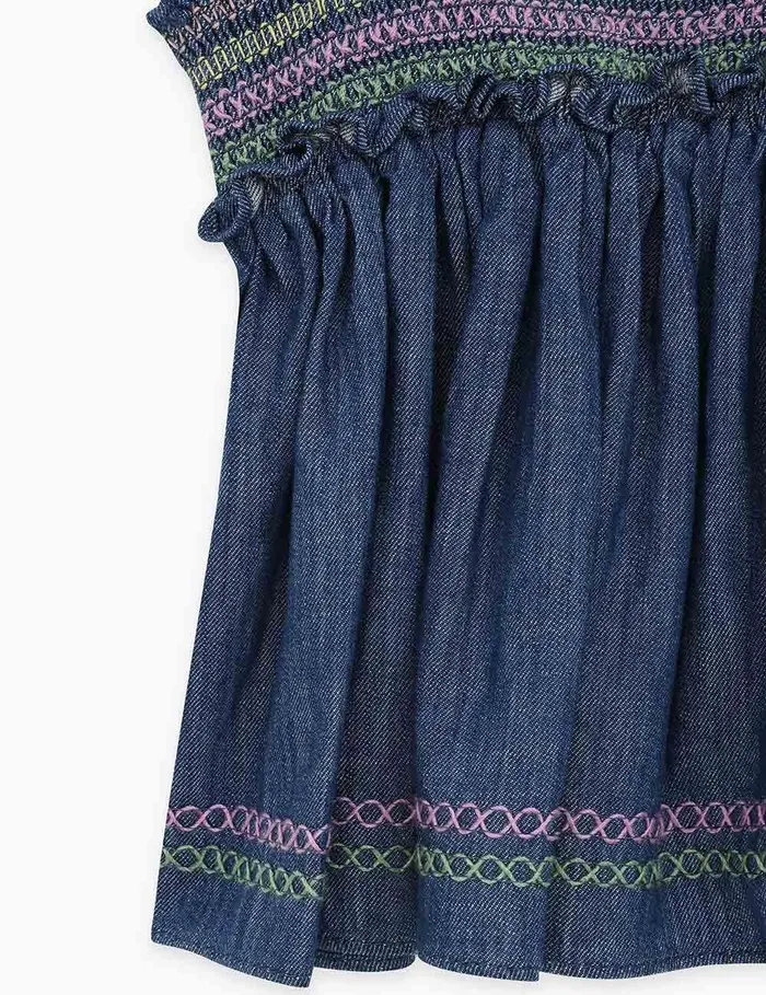 Kids Clothing Zimmermann Tallow Denim Top Blue Lagoon