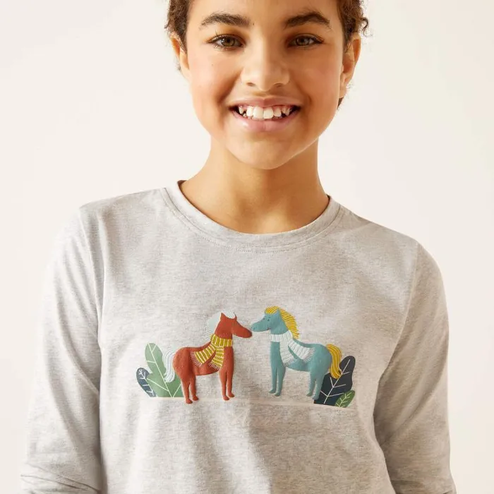 Kids English Riding Clothing Ariat Winter Fashions TShirt Heather Grey Kids English Riding Clothing Ariat Winter Fashions TShirt Heather Grey