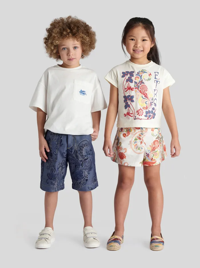 Kids Etro Trousers Shorts And Skirts Summer Shorts For Children White Kids Etro Trousers Shorts And Skirts Summer Shorts For Children White