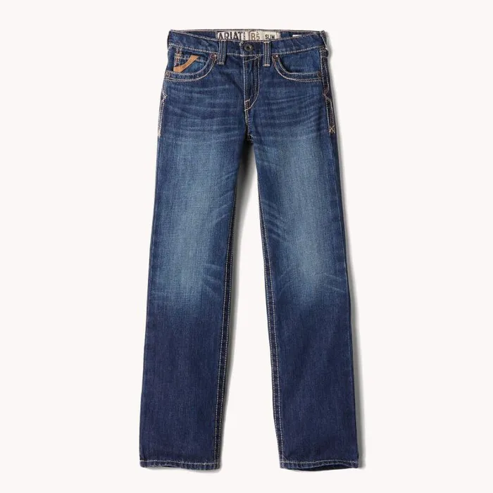 Kids Jeans Ariat B5 Slim Boundary Stackable Straight Leg Jean Cyclone