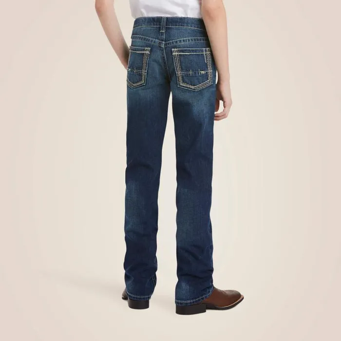Kids Jeans Ariat B5 Slim Boundary Stackable Straight Leg Jean Cyclone