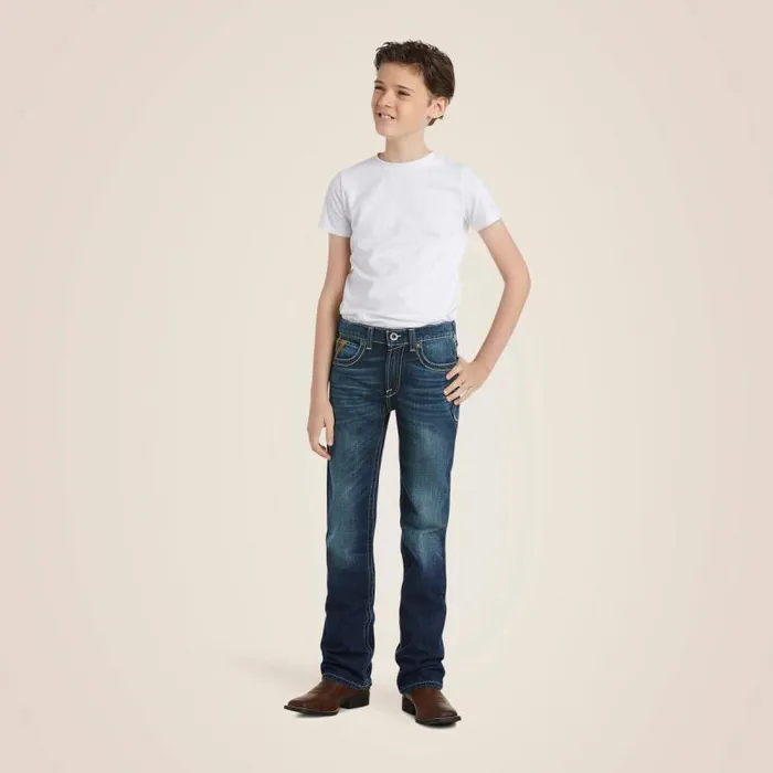 Kids Jeans Ariat B5 Slim Boundary Stackable Straight Leg Jean Cyclone