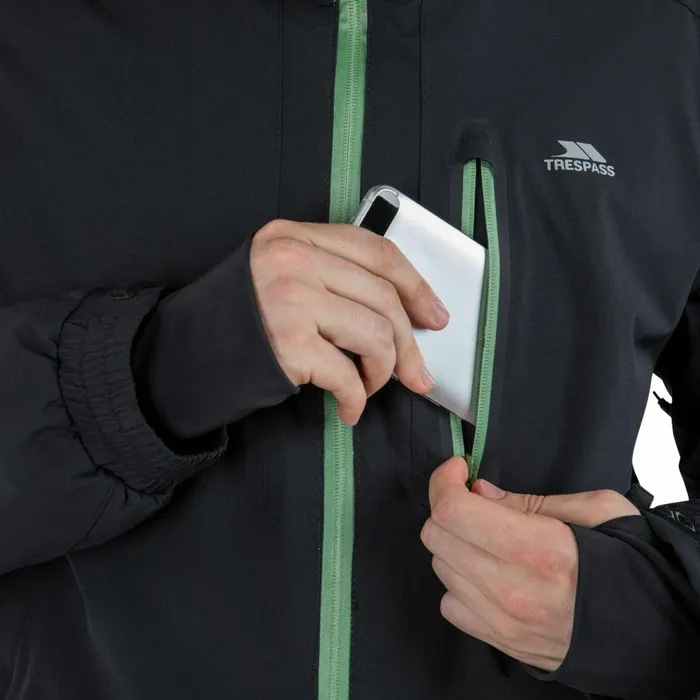 Kilkee Waterproof Ski Jacket Black Men Trespass Ski Jackets