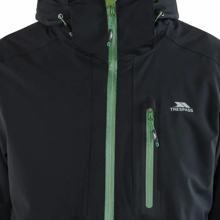 Kilkee Waterproof Ski Jacket Black Men Trespass Ski Jackets