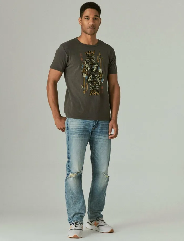 King Of Diamonds Tee Black Mountain Men Lucky Brand Graphic Tees