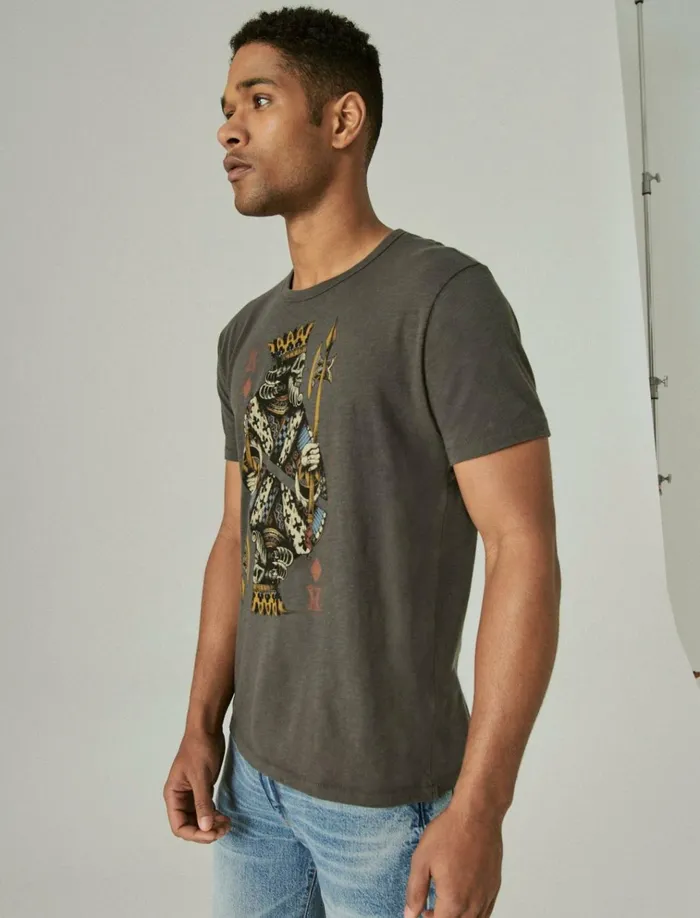 King Of Diamonds Tee Black Mountain Men Lucky Brand Graphic Tees