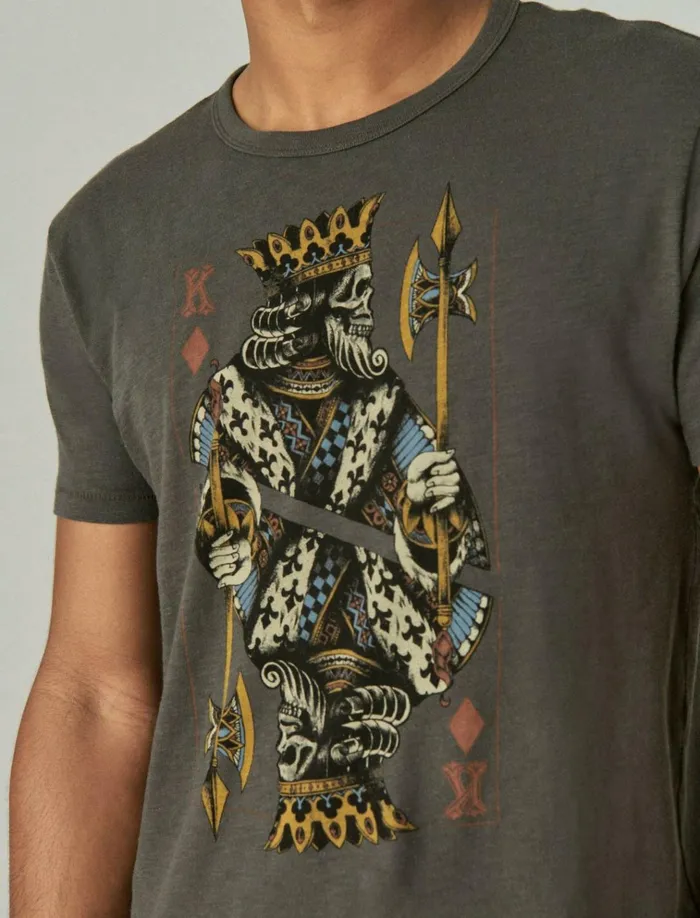 King Of Diamonds Tee Black Mountain Men Lucky Brand Graphic Tees