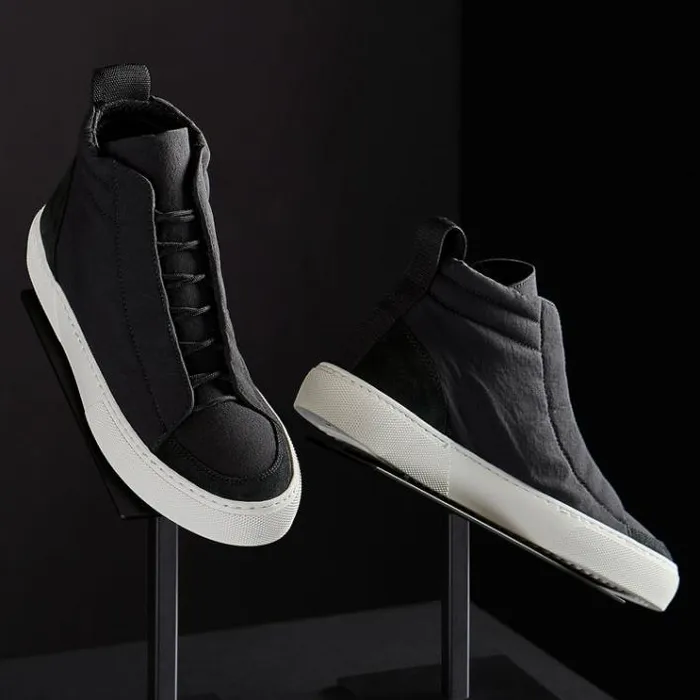 LaceUps Women James Perse Women039s Solstice High Top Skate Sneaker Blackblack
