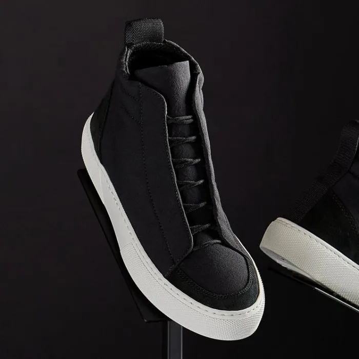 LaceUps Women James Perse Women039s Solstice High Top Skate Sneaker Blackblack