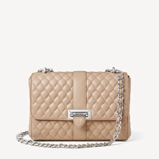 Large Lottie Bag Soft Taupe Nappa Women Aspinal Of London Shoulder