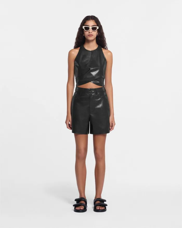 Leana Black Women Nanushka Shorts Leana Black Women Nanushka Shorts
