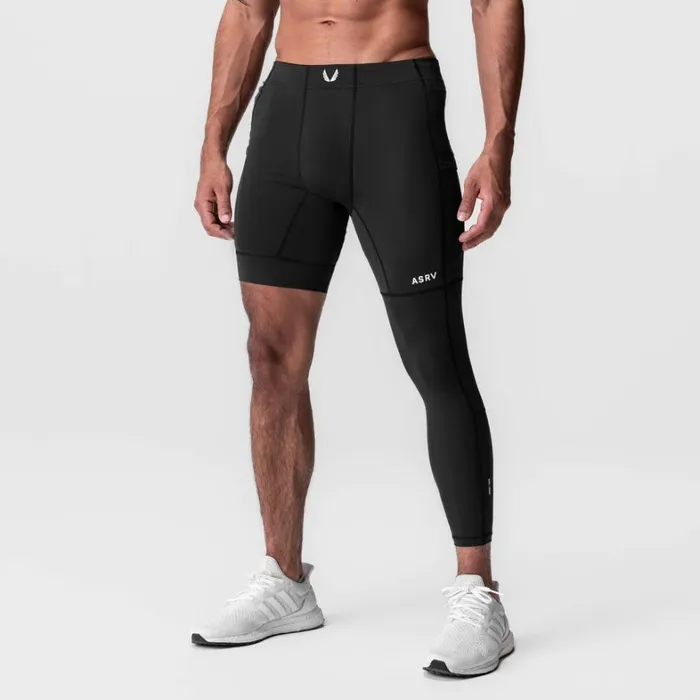 Leggings Men ASRV WarpFlexxLite Single Legging Black