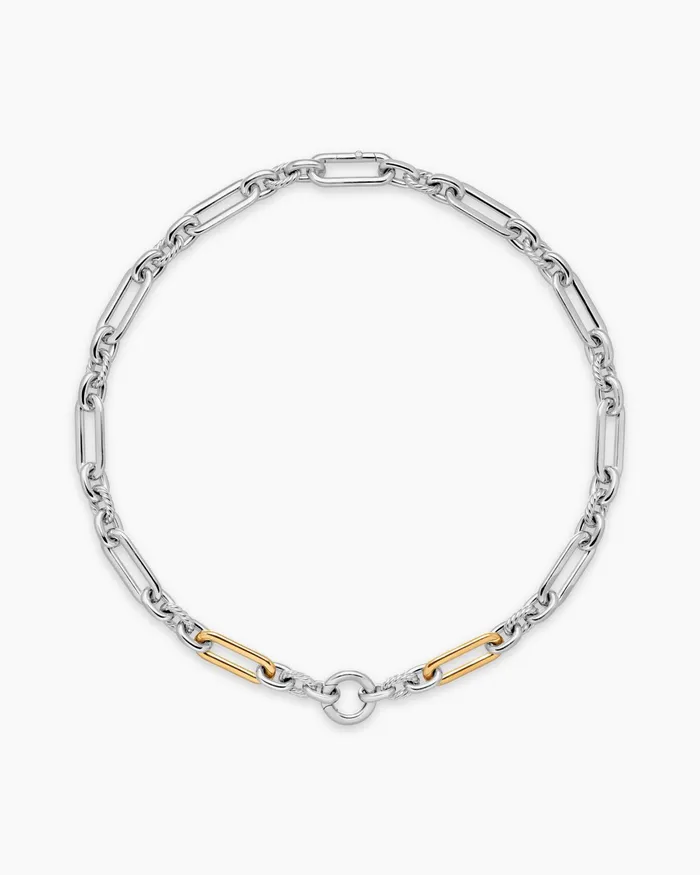 Lexington Chain Necklace In Sterling Silver With 18K Yellow Gold 98mm Women David Yurman Chain Lexington Chain Necklace In Sterling Silver With 18K Yellow Gold 98mm Women David Yurman Chain