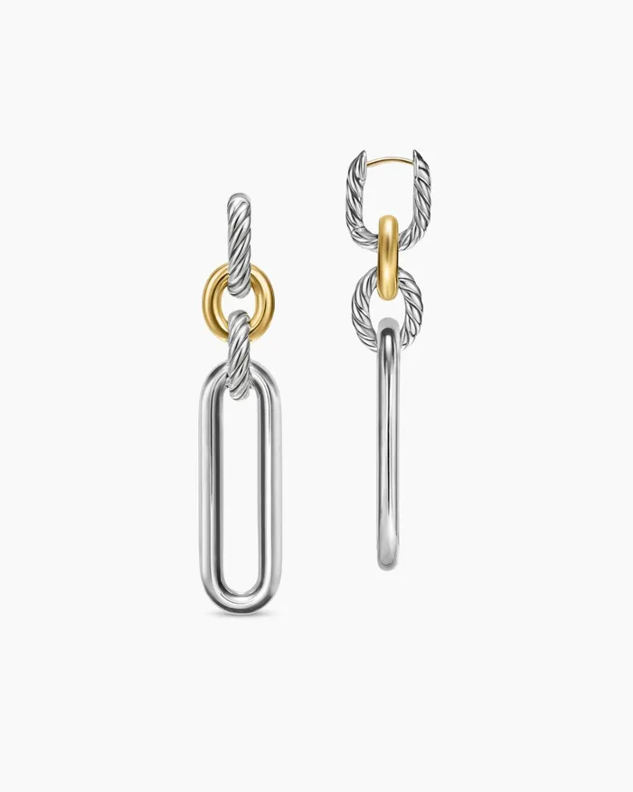 Lexington Double Link Drop Earrings In Sterling Silver With 18K Yellow Gold 54mm Women David Yurman Drop Lexington Double Link Drop Earrings In Sterling Silver With 18K Yellow Gold 54mm Women David Yurman Drop