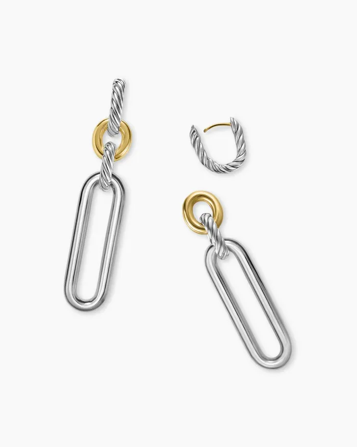 Lexington Double Link Drop Earrings In Sterling Silver With 18K Yellow Gold 54mm Women David Yurman Drop Lexington Double Link Drop Earrings In Sterling Silver With 18K Yellow Gold 54mm Women David Yurman Drop