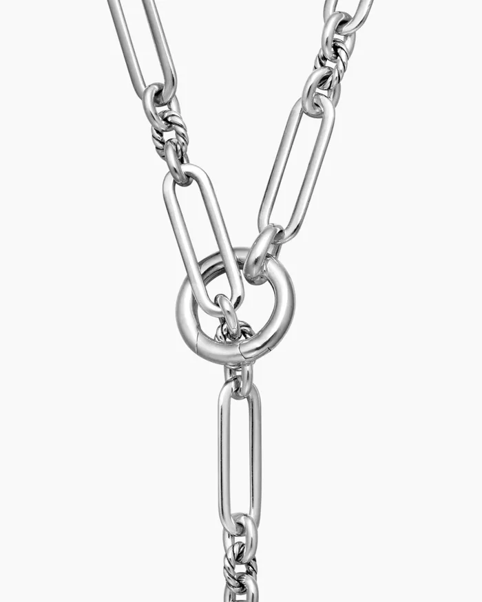 Lexington Y Chain Necklace In Sterling Silver With Diamonds 65mm Women David Yurman Chain
