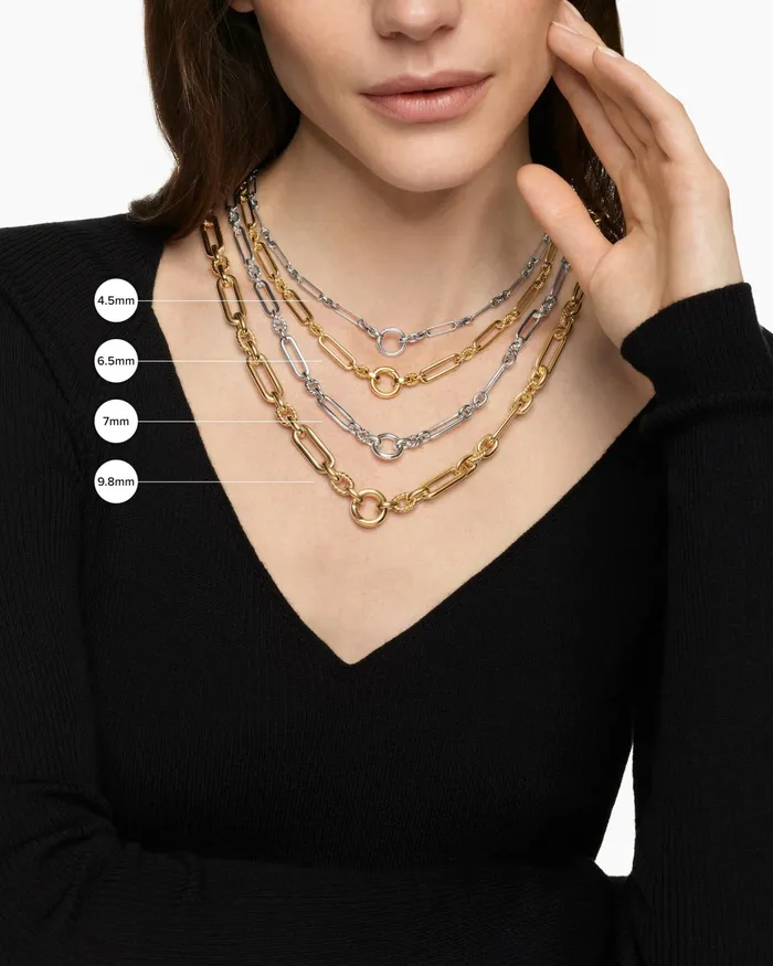 Lexington Y Chain Necklace In Sterling Silver With Diamonds 65mm Women David Yurman Chain