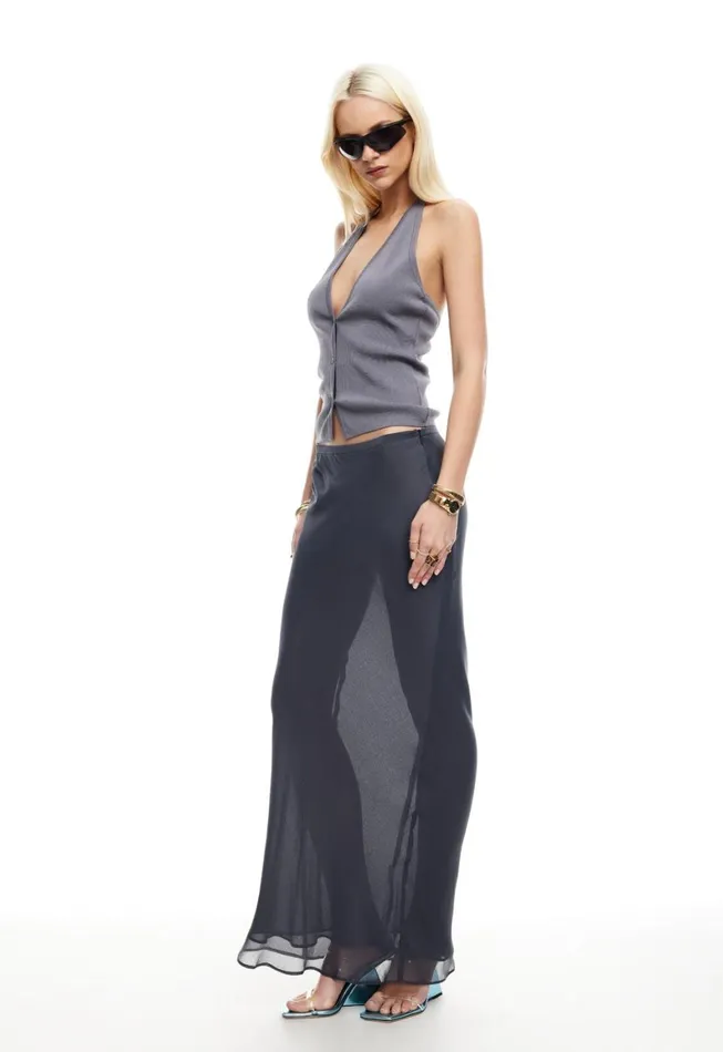 Lioness Fashion BRAT HALTER TOP Slate Women Tops