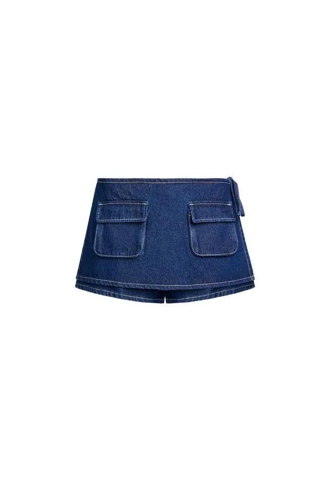 Lioness Fashion COUNTRYSIDE SKORT Blue Denim Women Shorts