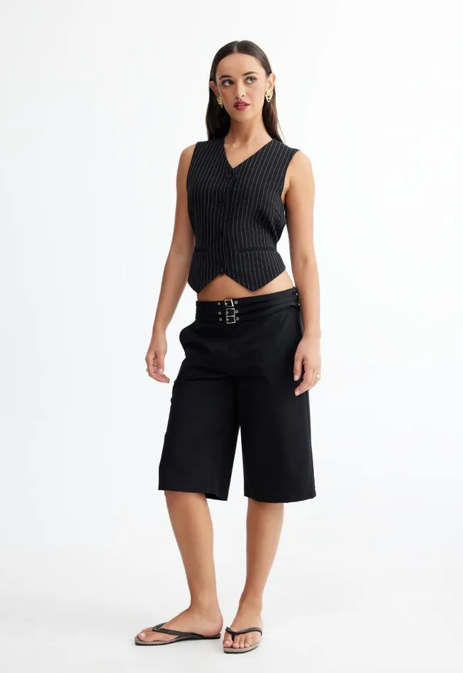 Lioness Fashion HEIRESS VEST Onyx Pinstripe Women Sets and Coords Lioness Fashion HEIRESS VEST Onyx Pinstripe Women Sets and Coords