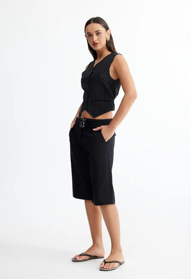 Lioness Fashion HEIRESS VEST Onyx Pinstripe Women Sets and Coords Lioness Fashion HEIRESS VEST Onyx Pinstripe Women Sets and Coords