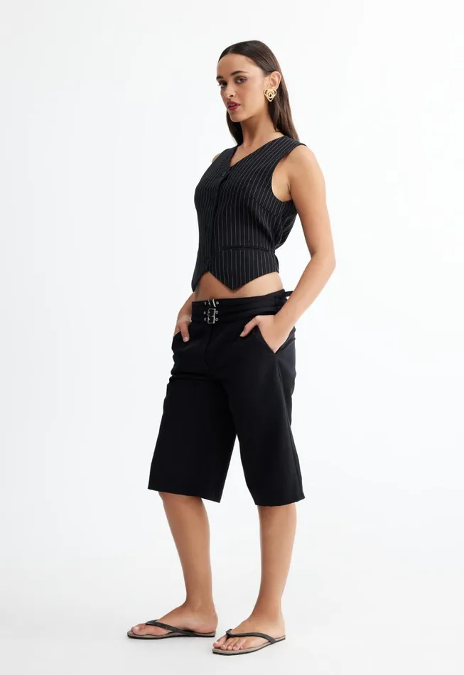 Lioness Fashion HEIRESS VEST Onyx Pinstripe Women Sets and Coords Lioness Fashion HEIRESS VEST Onyx Pinstripe Women Sets and Coords