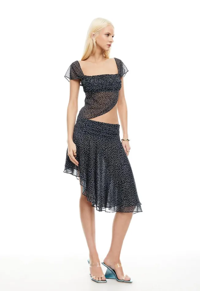 Lioness Fashion LEGACY MIDI SKIRT Onyx Polka Women Skirts Lioness Fashion LEGACY MIDI SKIRT Onyx Polka Women Skirts