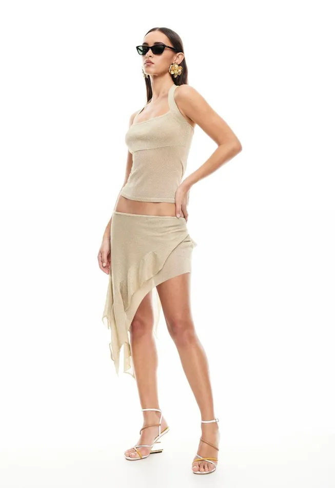 Lioness Fashion PALISADES HALTER TOP Oyster Women Tops