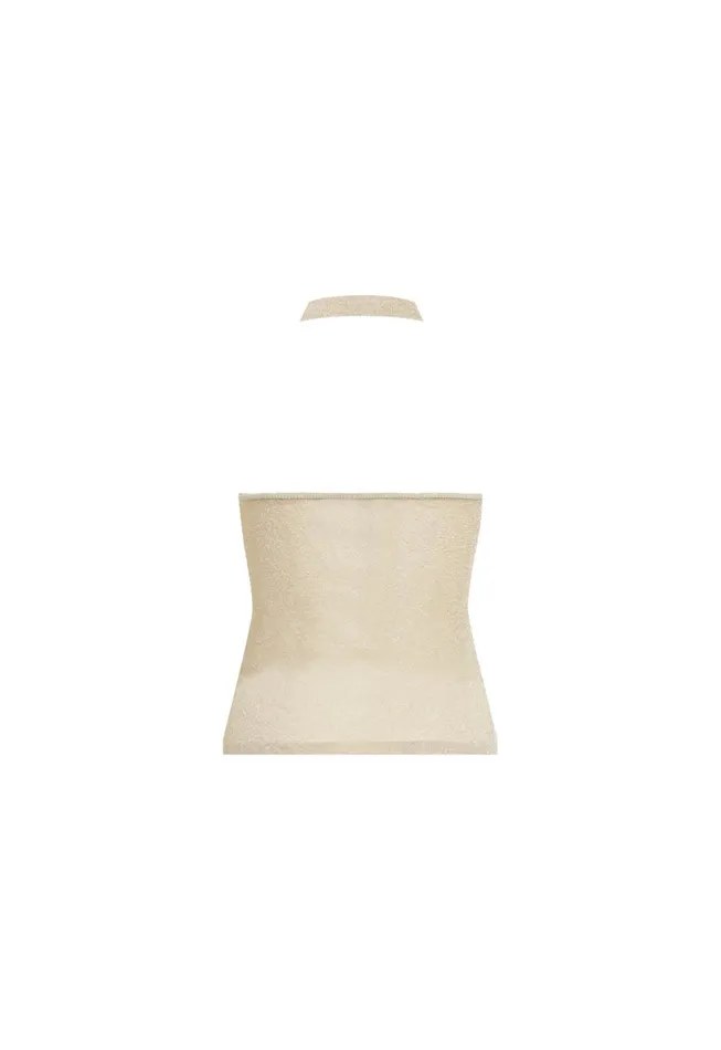 Lioness Fashion PALISADES HALTER TOP Oyster Women Tops