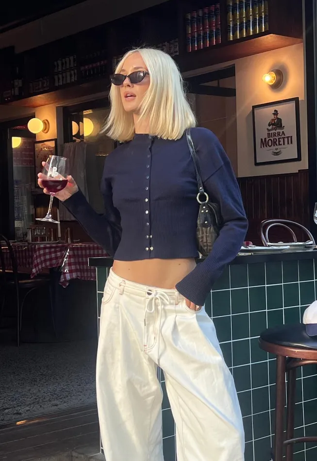 Lioness Fashion SLOUCHED TIE UP JEAN Porcelain Women Pants Lioness Fashion SLOUCHED TIE UP JEAN Porcelain Women Pants