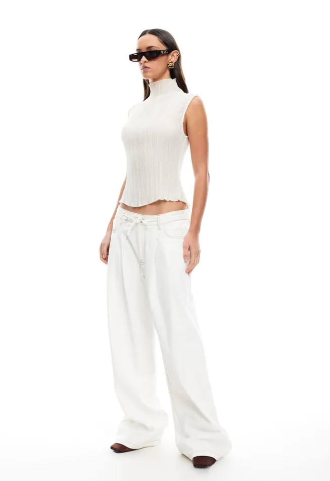 Lioness Fashion SLOUCHED TIE UP JEAN Porcelain Women Pants Lioness Fashion SLOUCHED TIE UP JEAN Porcelain Women Pants