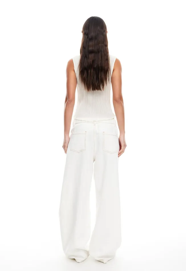 Lioness Fashion SLOUCHED TIE UP JEAN Porcelain Women Pants Lioness Fashion SLOUCHED TIE UP JEAN Porcelain Women Pants