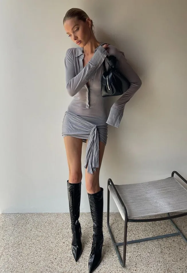 Lioness Fashion SOHO MINI DRESS Grey Women Dresses